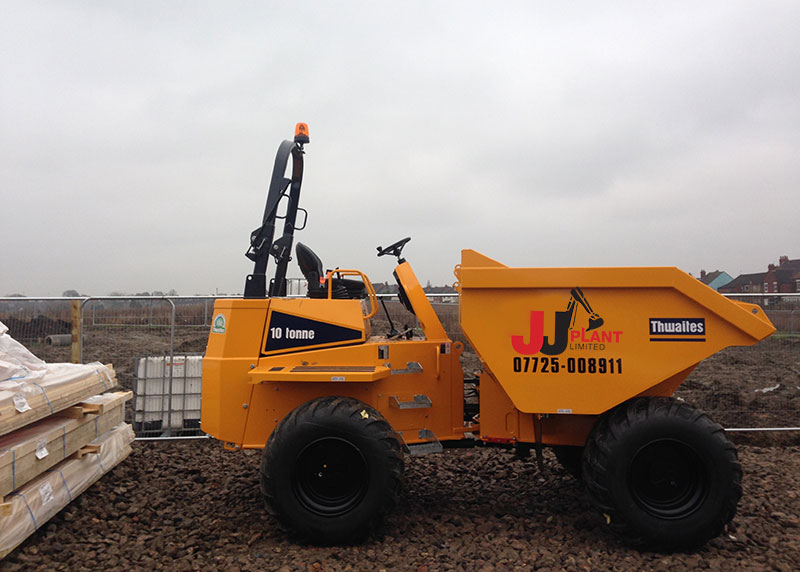 JJ Plant 10 Tonne Dumper for hire in Doncaster